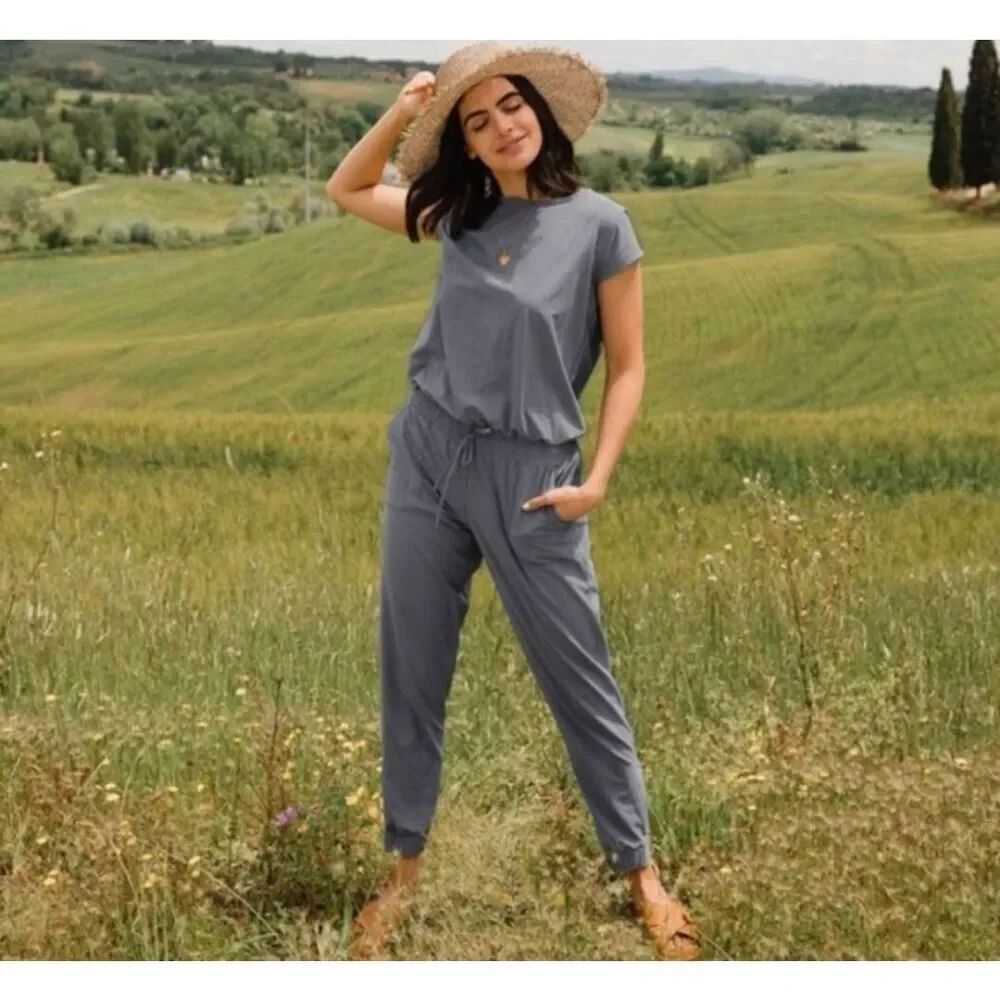 Albion “Misty Grey” Jumpsuit Sz Medium